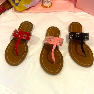 Kate ♠️ Carol thong sandals in red or Raccoon pink, or Black. Sold separately